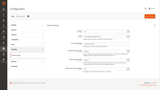 Strict whitelist or override hidden products