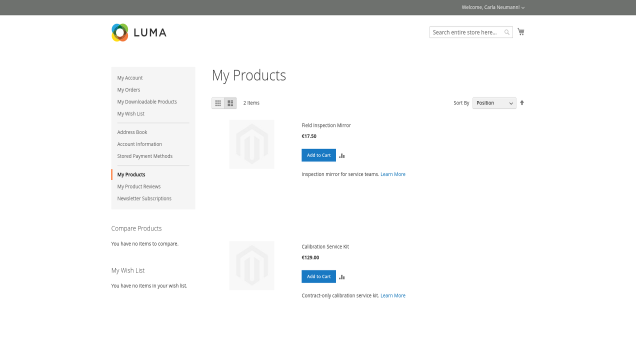 Dedicated product page