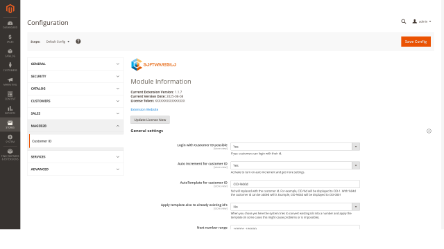 Asignación automática de números de cliente