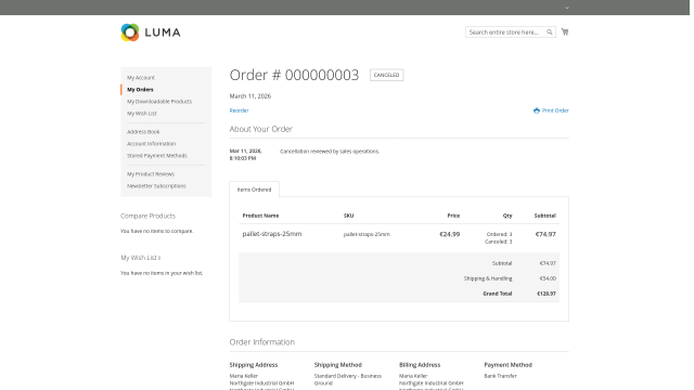 Customer-Facing Cancellation History
