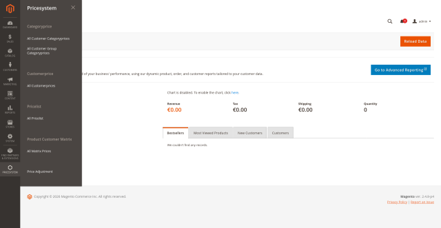 Cuatro módulos de precios en una suite