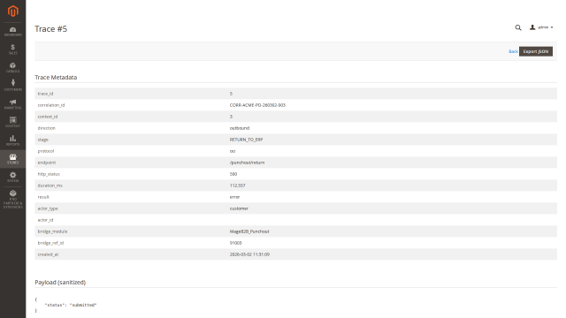 Trace-Viewer mit Export