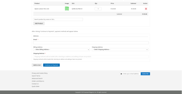 Add-to-cart and direct-order actions