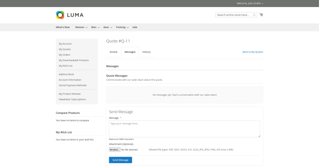 B2B Quote screenshot 7: B2B Quote Frontend Quote Detail