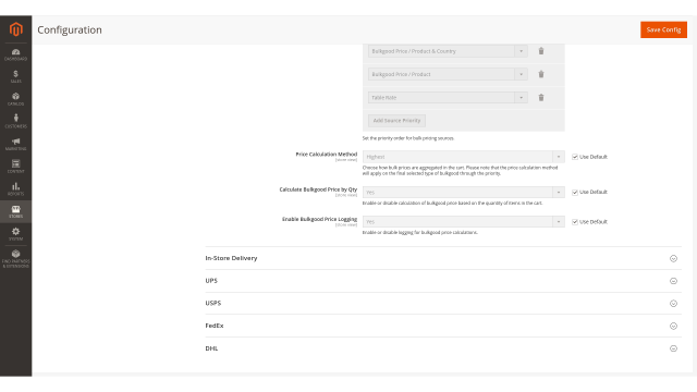 Bulkgood screenshot 7: Table Rate Priority And Calculation