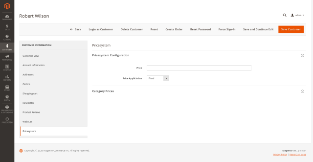 Category Specific Prices screenshot 5: Categoryprice Admin Customer Context