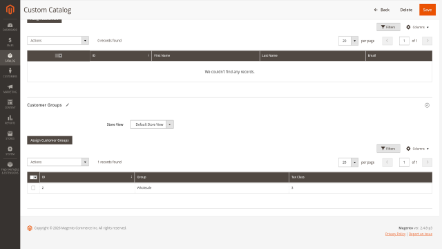 Custom Catalog screenshot 3: Custom Catalog Admin Catalog Edit Assignments