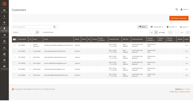 Customer ID screenshot 1: 01 Customer Listing Customerid Grid