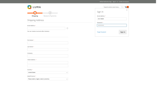 Customer ID screenshot 7: 04 Checkout Authentication With Customer Id