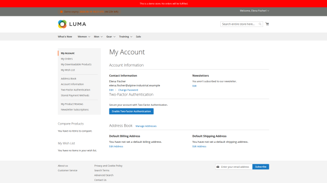 Self-service in My Account