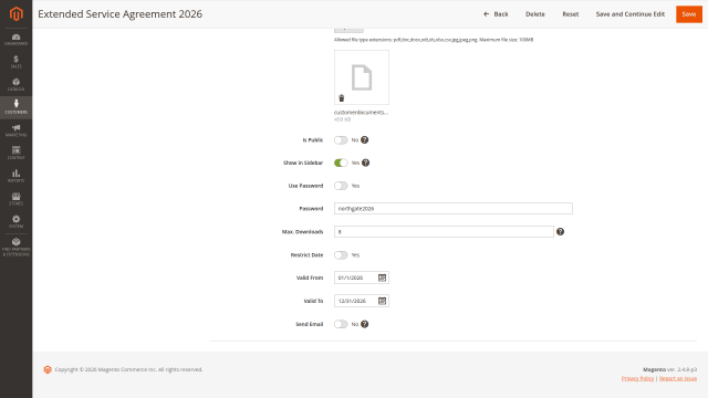 Customer Documents screenshot 2: Customerdocuments Admin Record View