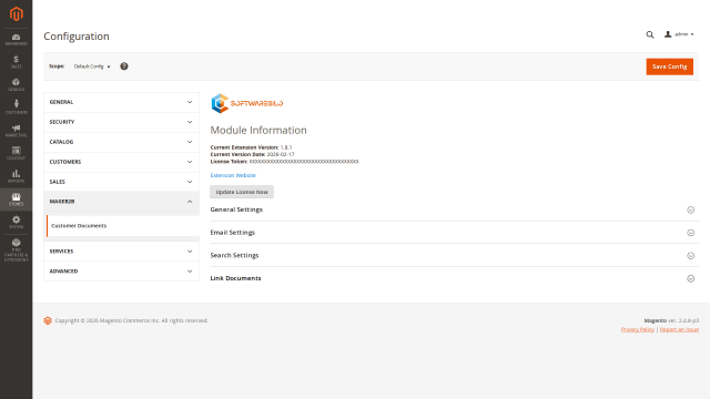 Customer Documents screenshot 10: Customerdocuments Config Tab Link Documents