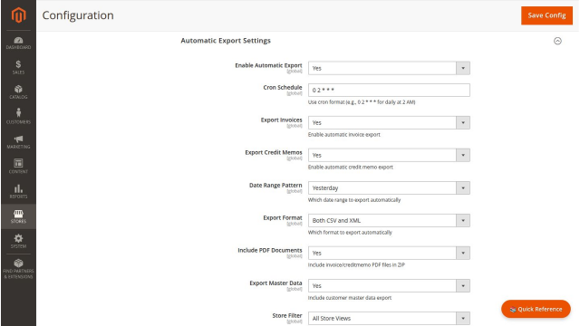 DATEV Export Pro screenshot 7: Datev Config Automatic Export Settings