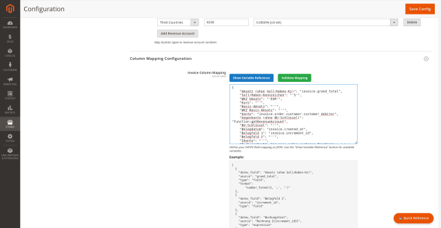 DATEV Export Pro screenshot 5: Datev Config Column Mapping