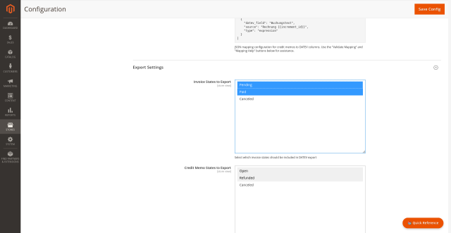 DATEV Export Pro screenshot 4: Datev Config Export Settings