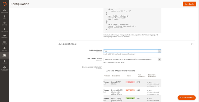 DATEV Export Pro screenshot 10: Datev Config XML Export Settings