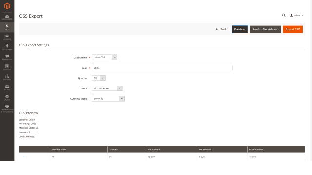 DATEV Export Pro screenshot 2: Datev Oss Export Preview