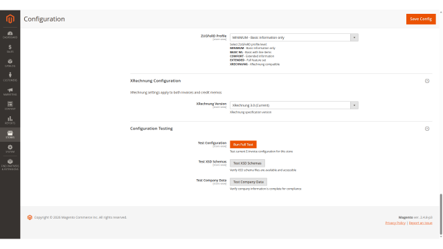 E-Invoice screenshot 13: E Invoice Config Testing