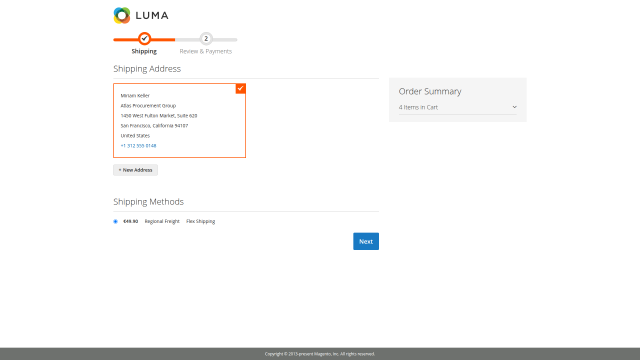 Flex Shipping screenshot 7: 01 Flex Shipping Checkout Method