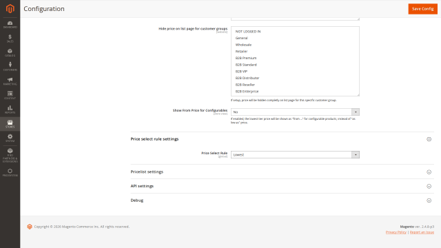 Price Lists screenshot 17: Cart Rule Condition 20260311B