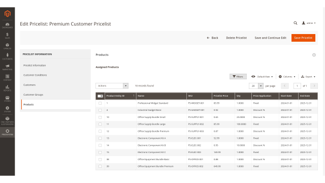 Price Lists screenshot 15: Inline Product Edit 20260311B