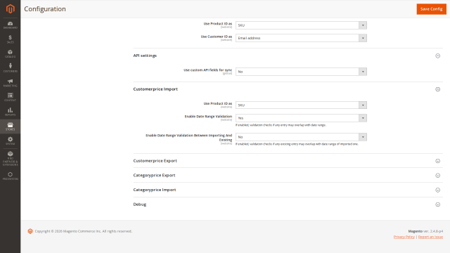 Pricesystem screenshot 17: Pricesystem Config Customerprice Import