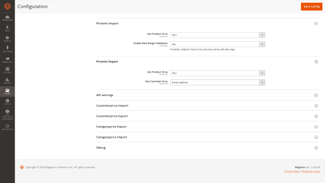 Pricesystem screenshot 15: Pricesystem Config Pricelist Export