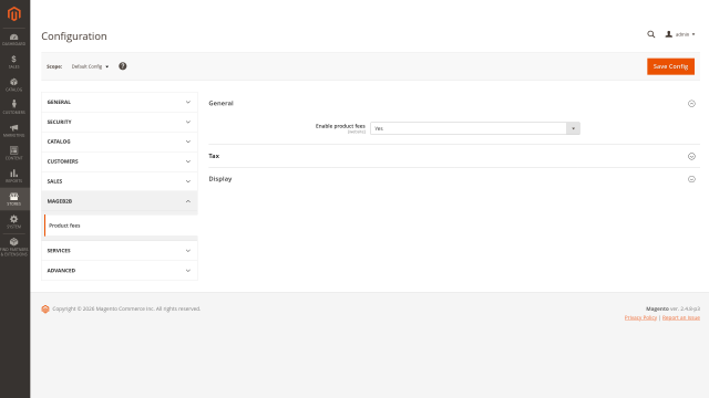 Product Fees screenshot 6: Productfee Config General