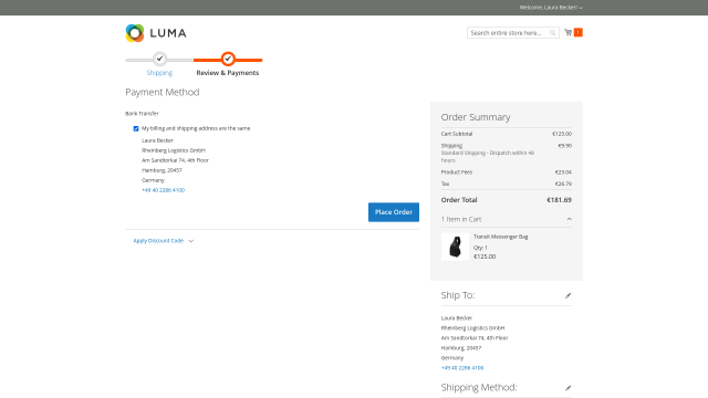 Product Fees screenshot 11: Productfee Frontend Checkout Review