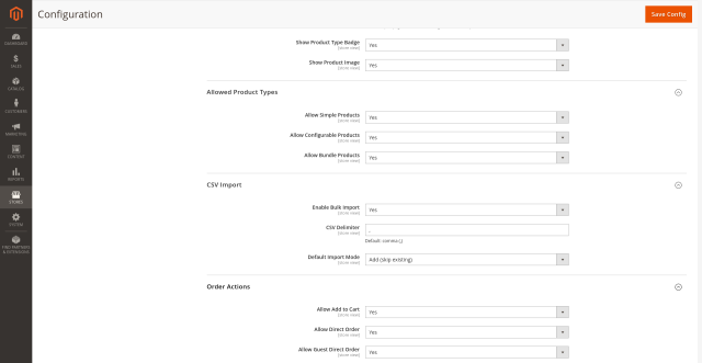 Quick Order screenshot 1: Quick Order Config Expanded