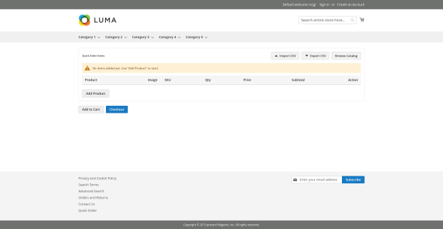Quick Order screenshot 2: Quick Order Frontend Main Workspace
