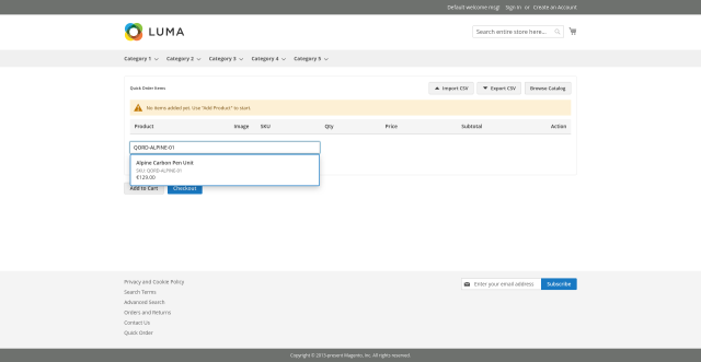 Quick Order screenshot 3: Quick Order Frontend Product Search Autocomplete